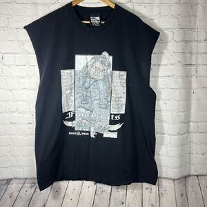 Vintage Rugid Wear Footprints Religious T Shirt size XXL made in the USA